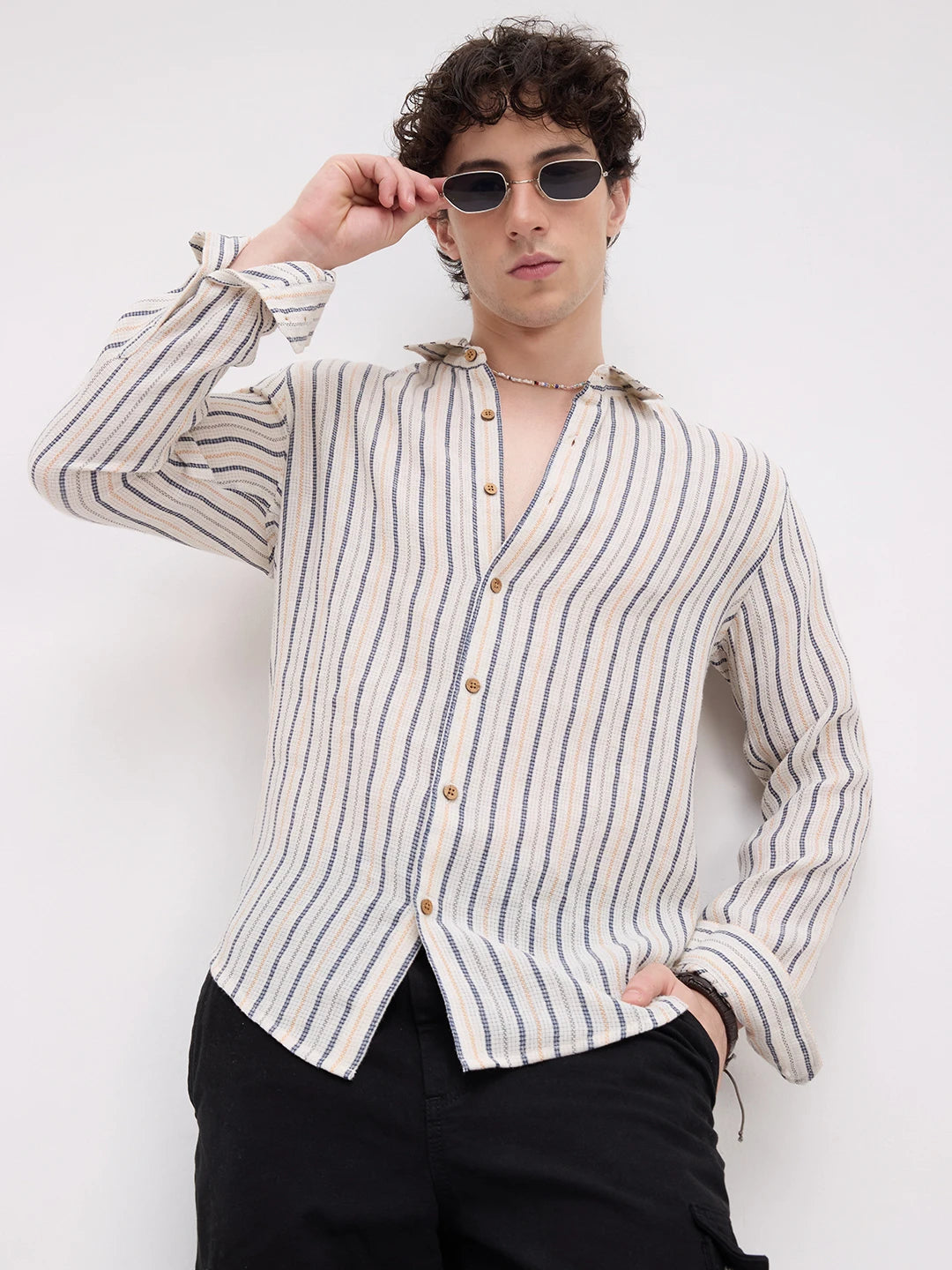 Artisan Ivory Multi Striped Shirt