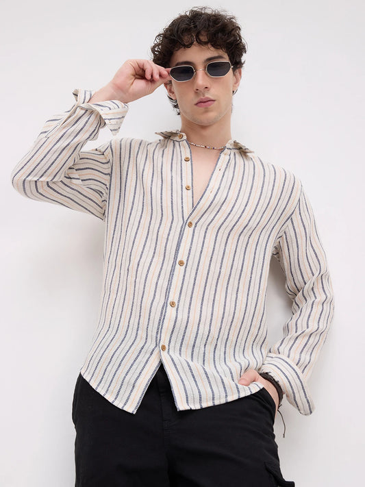Artisan Ivory Multi Striped Shirt