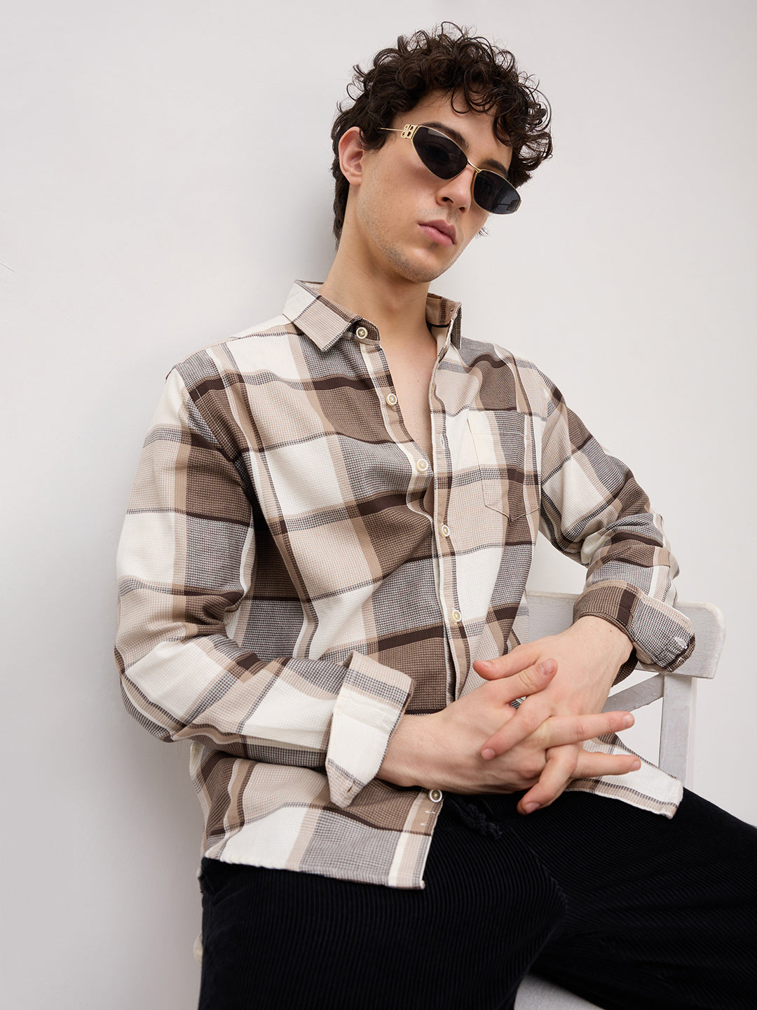 Brunette & Ivory Broad Checked Shirt