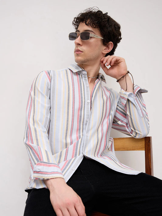 Sabulous Broad Multicolor Striped Shirt