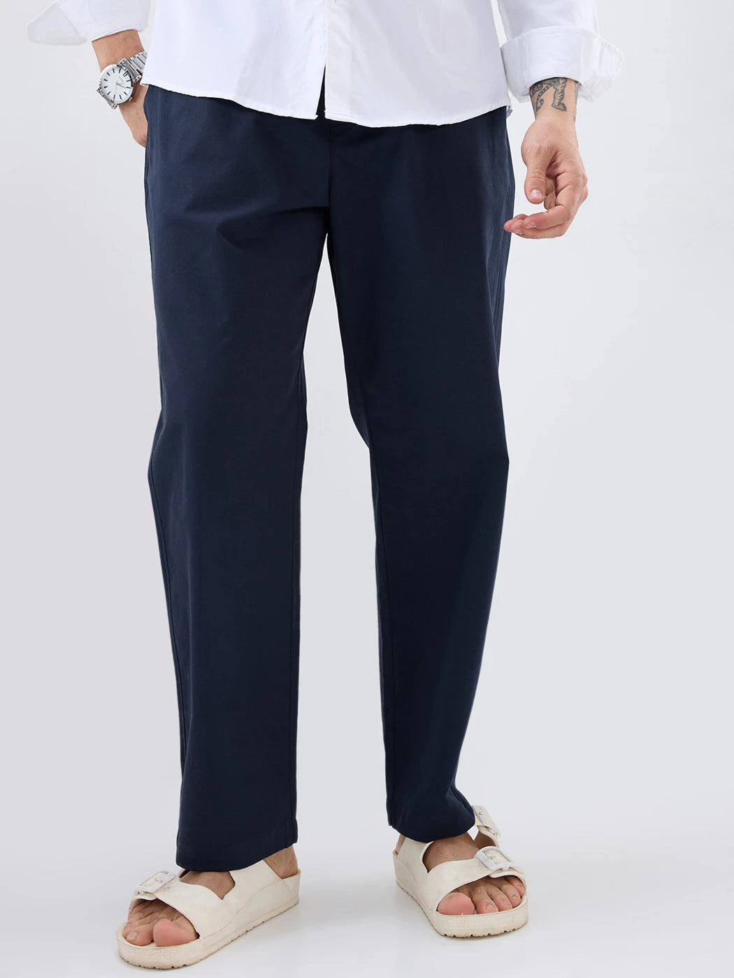 Midnight Navy Tapered Trousers