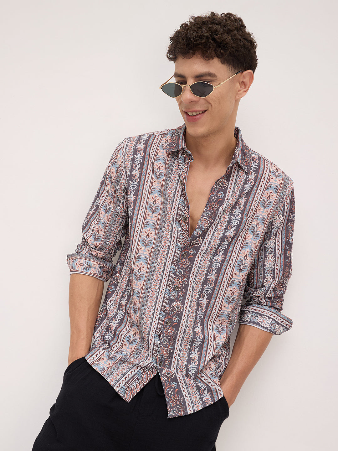 Multicolor Paisley Creased Shirt
