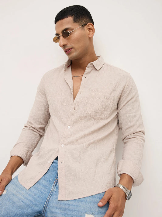 Soft Dune Premium Summer Essential Seersucker Shirt