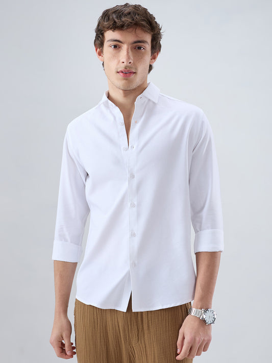 Luxe Snow White Oxford Shirt