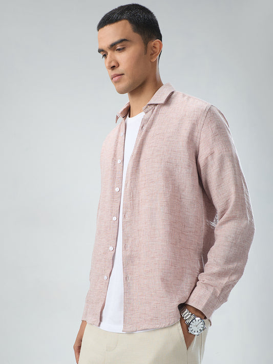 Warm Camel Brown Textured Shirt