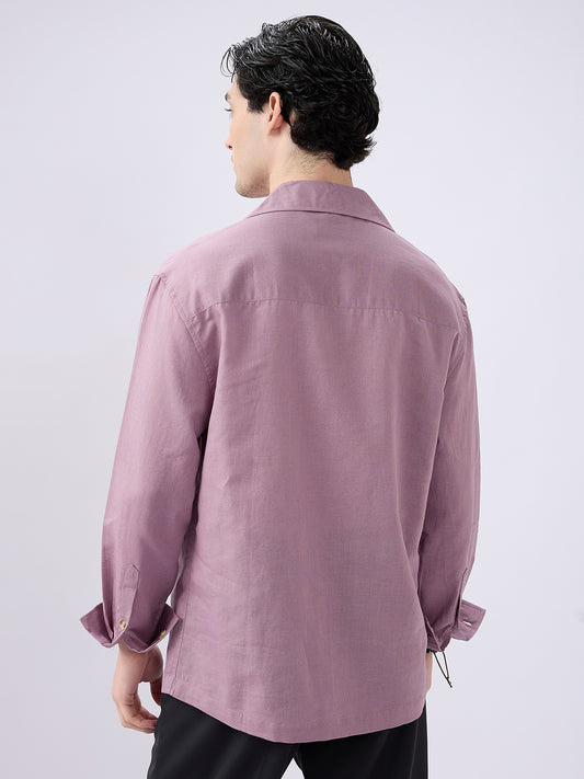 Rosemelt Linen Blend Lapel Collar Oversized Shirt