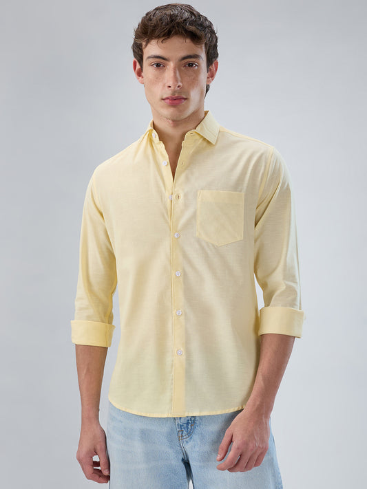 Sunshine Pop Yellow Casual Shirt