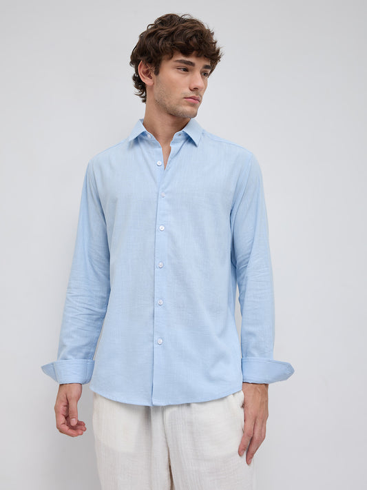Ice Mist Fine Weave Textured Shirt