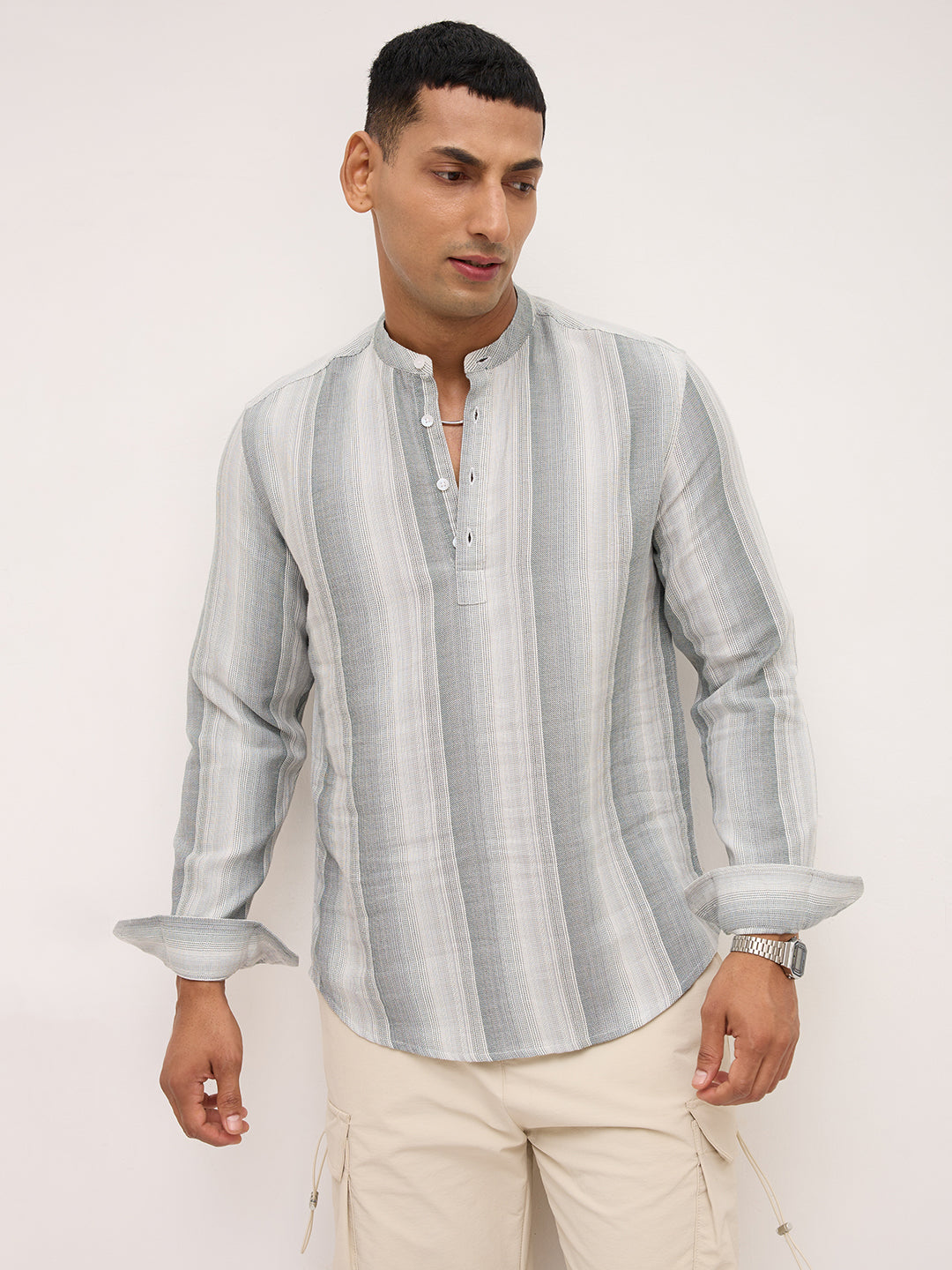 Green Multi-tone Terrain Kurta
