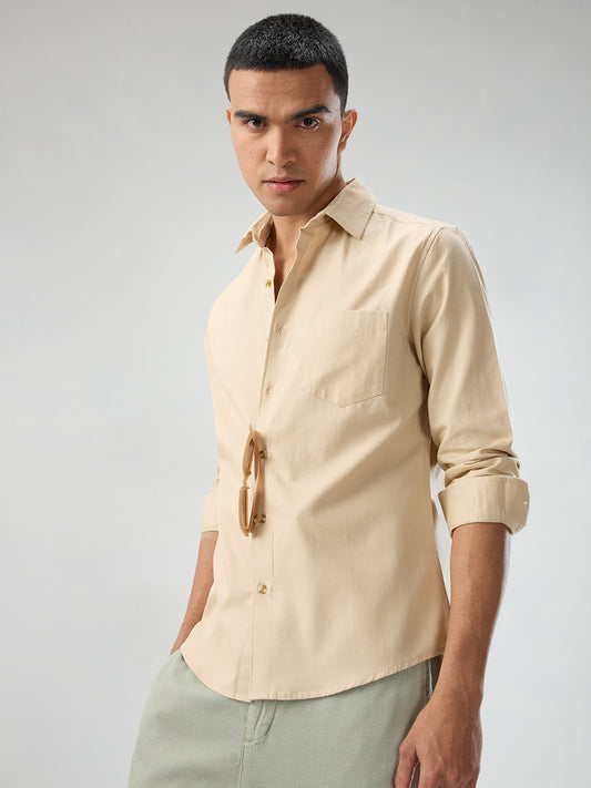 Beige Fineweave Everyday Shirt