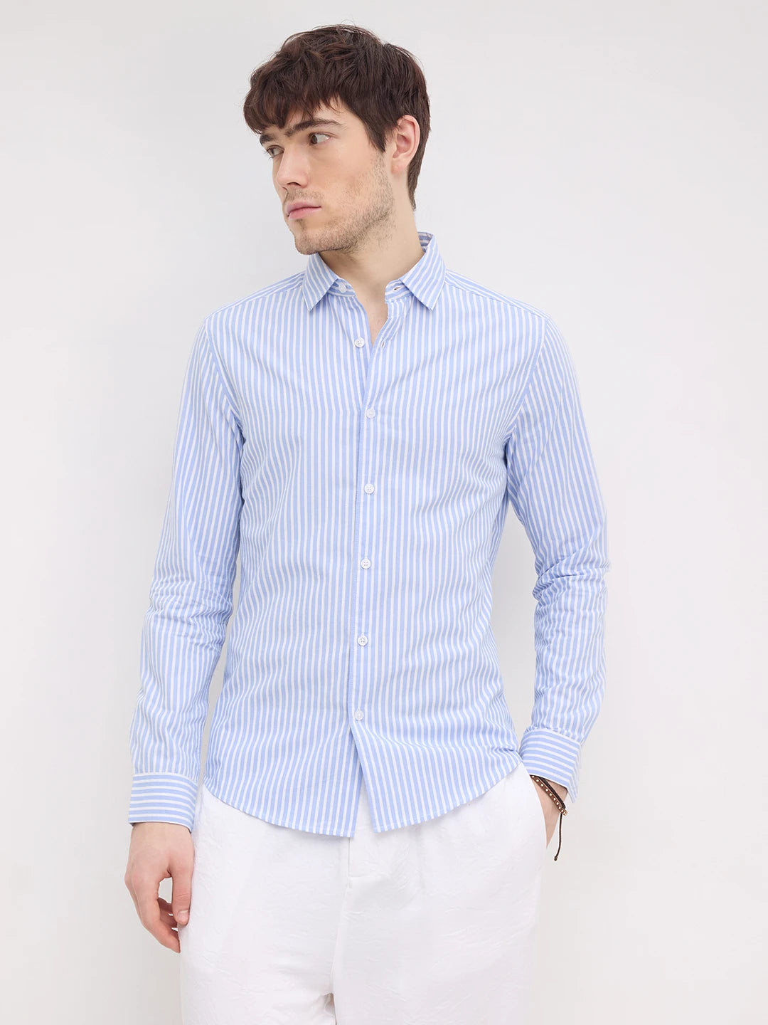 Timeless Blue Candy Striped Shirt