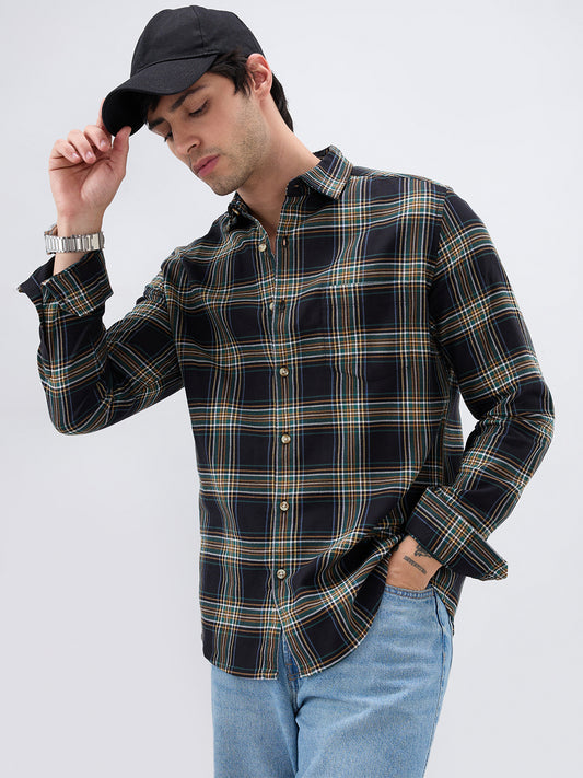Premium Giza Cotton Multicolour Tartan Checked Shirt