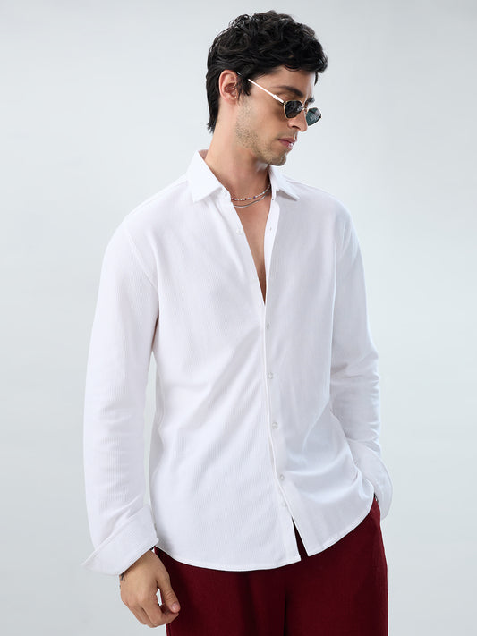 Snow White Everyday Textured Shirt