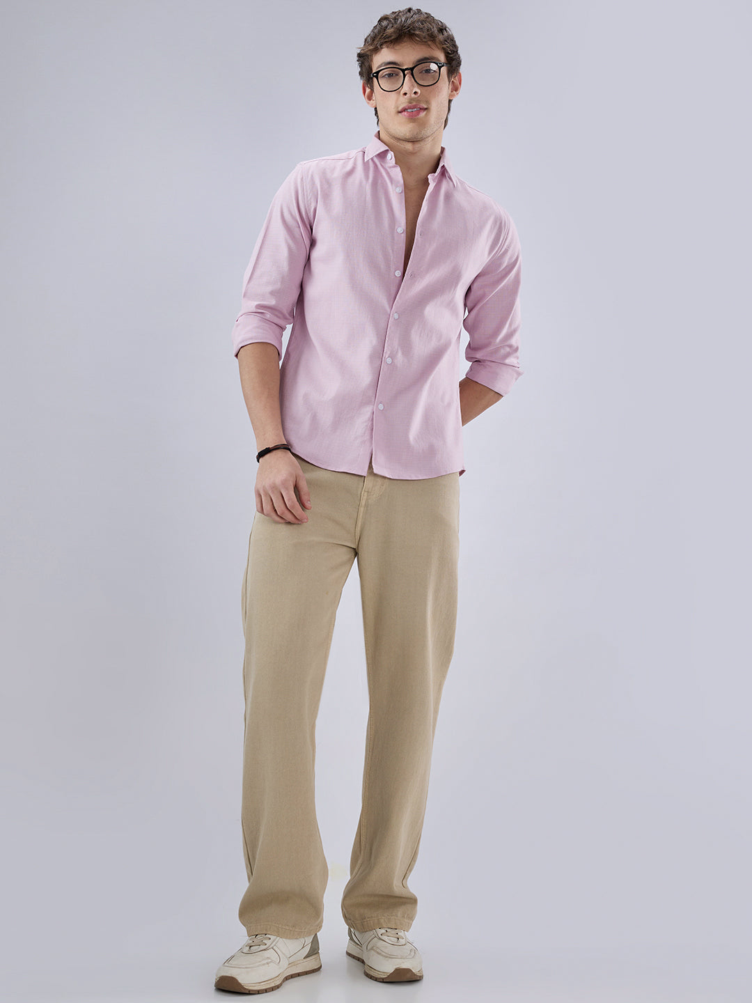 Carnation Pink Textured Everyday Shirt