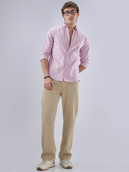 Carnation Pink Textured Everyday Shirt