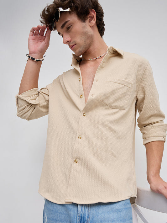 Beige Premium City Coastline Casual Shirt
