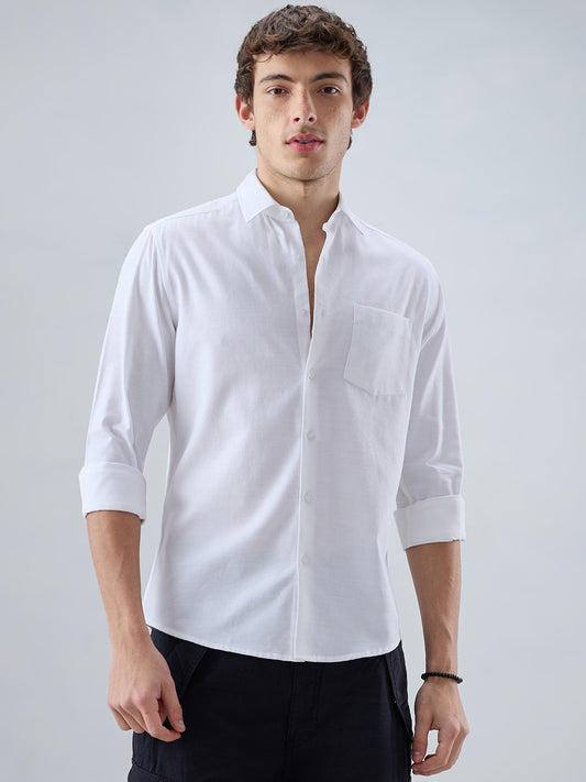 Snow White Fineweave Everyday Shirt