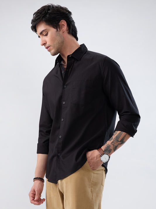 Jet Black Oxford Luxe Shirt