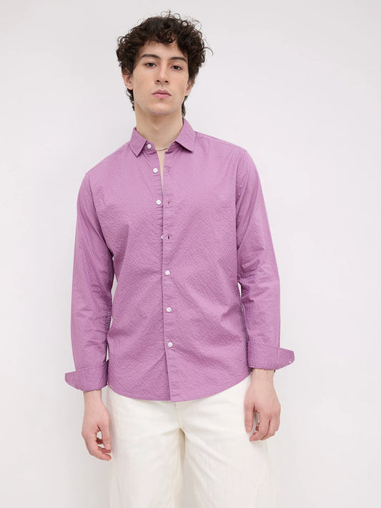 Sunset Purple Fine Textured Shirt