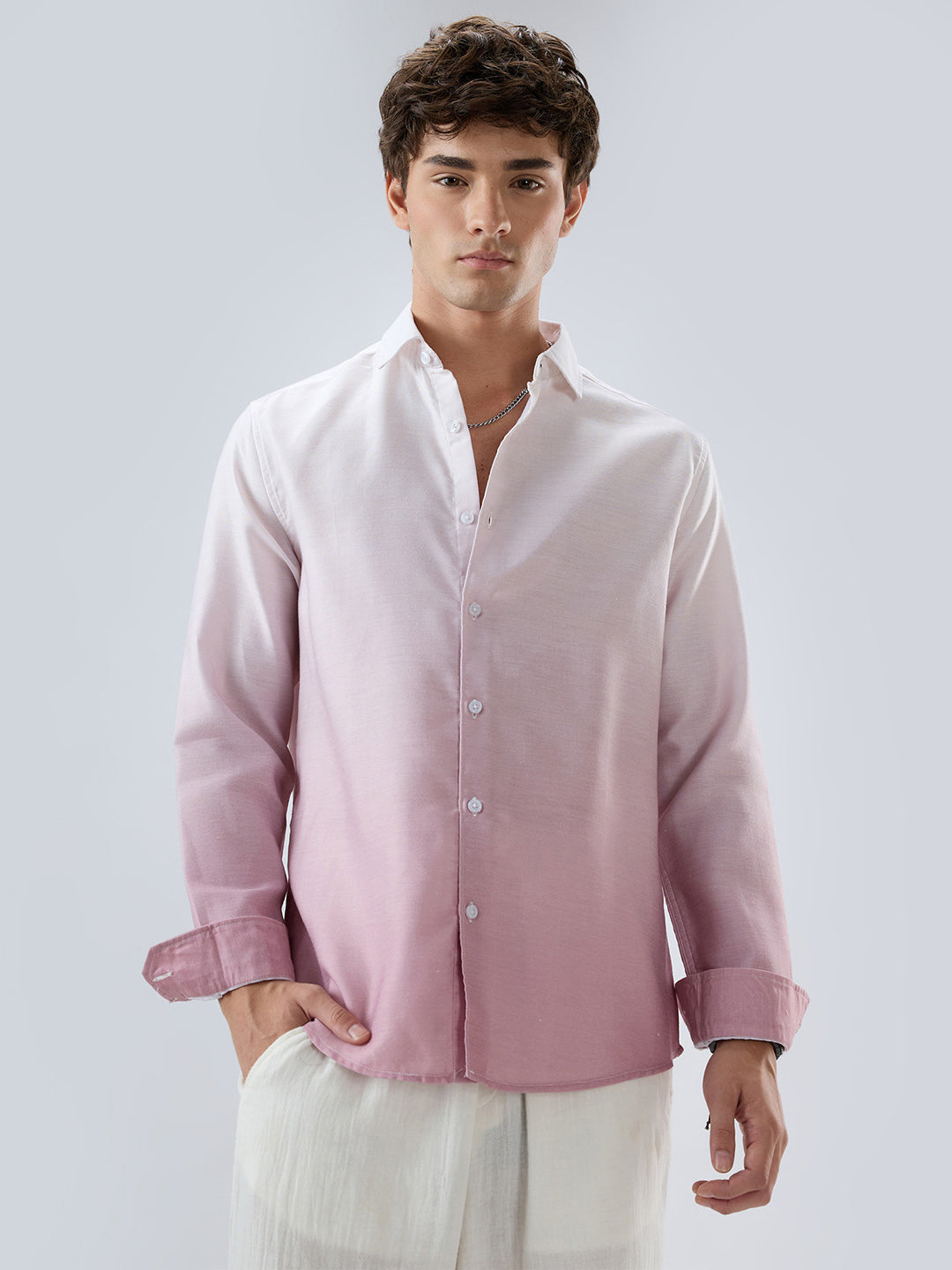 Elegant Pink Ombre Shirt