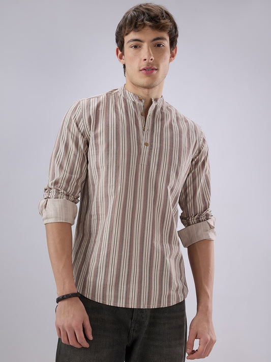 Classic Multicolor Half Placket Kurta