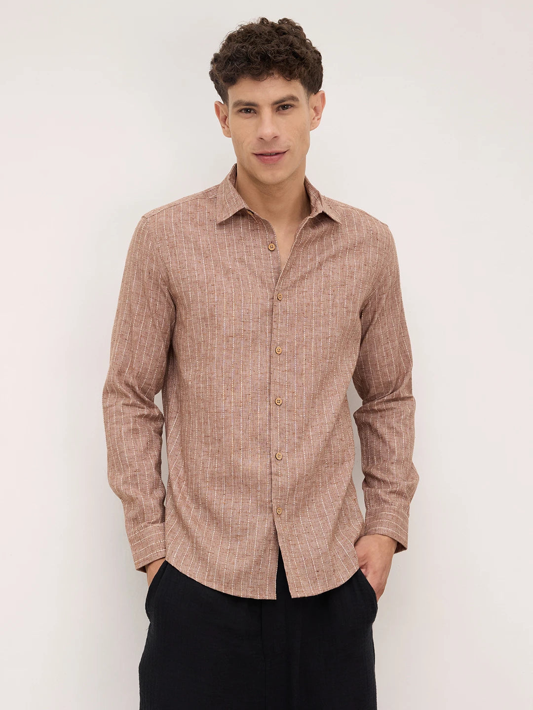 Dessert Grain Pinstripe Shirt