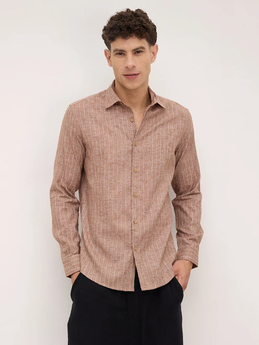 Dessert Grain Pinstripe Shirt