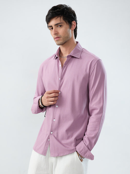 Elegant Turkish Rose Pink Knitted Shirt