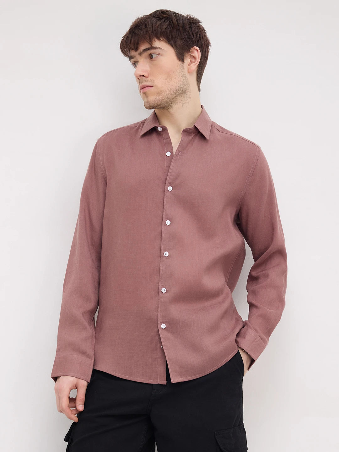Timeless Brown Lyocell Shirt