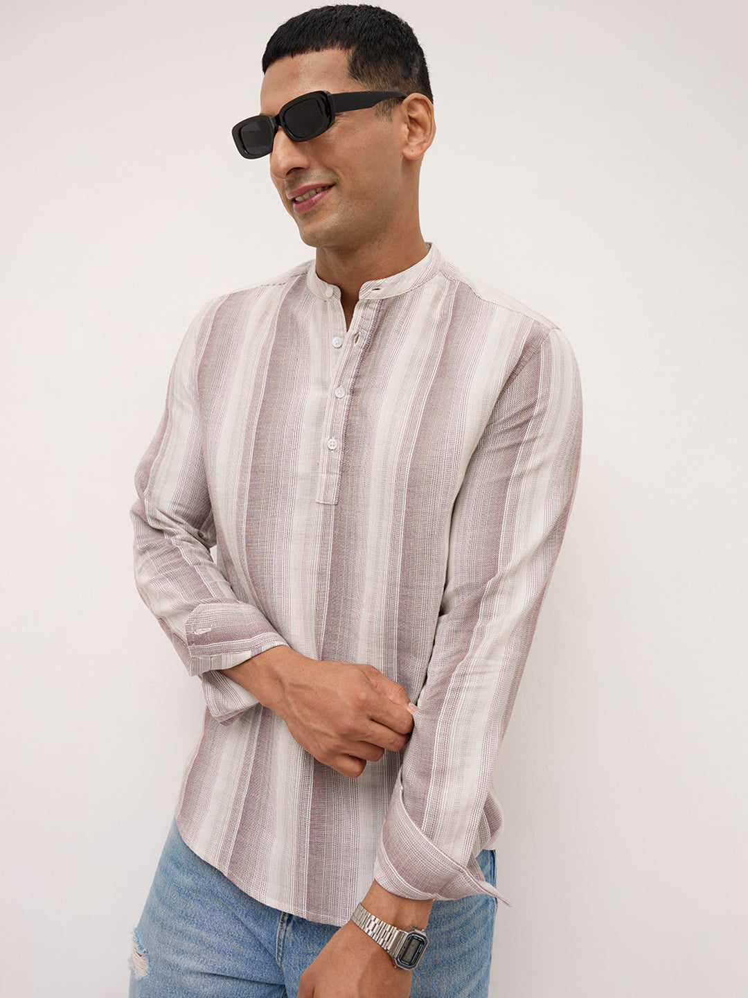 Maroon Multi-tone Terrain Kurta