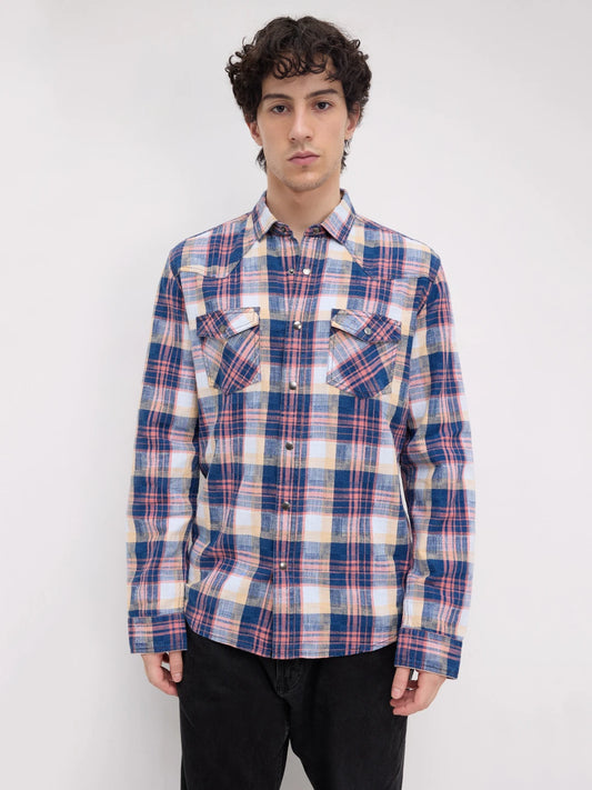 Luxe Denim Multicolor Checks Twin Pocket Shirt
