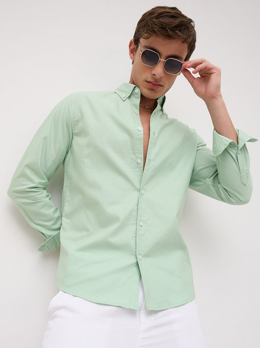 Seafoam Green Oxford Button-Down Collar Business Shirt