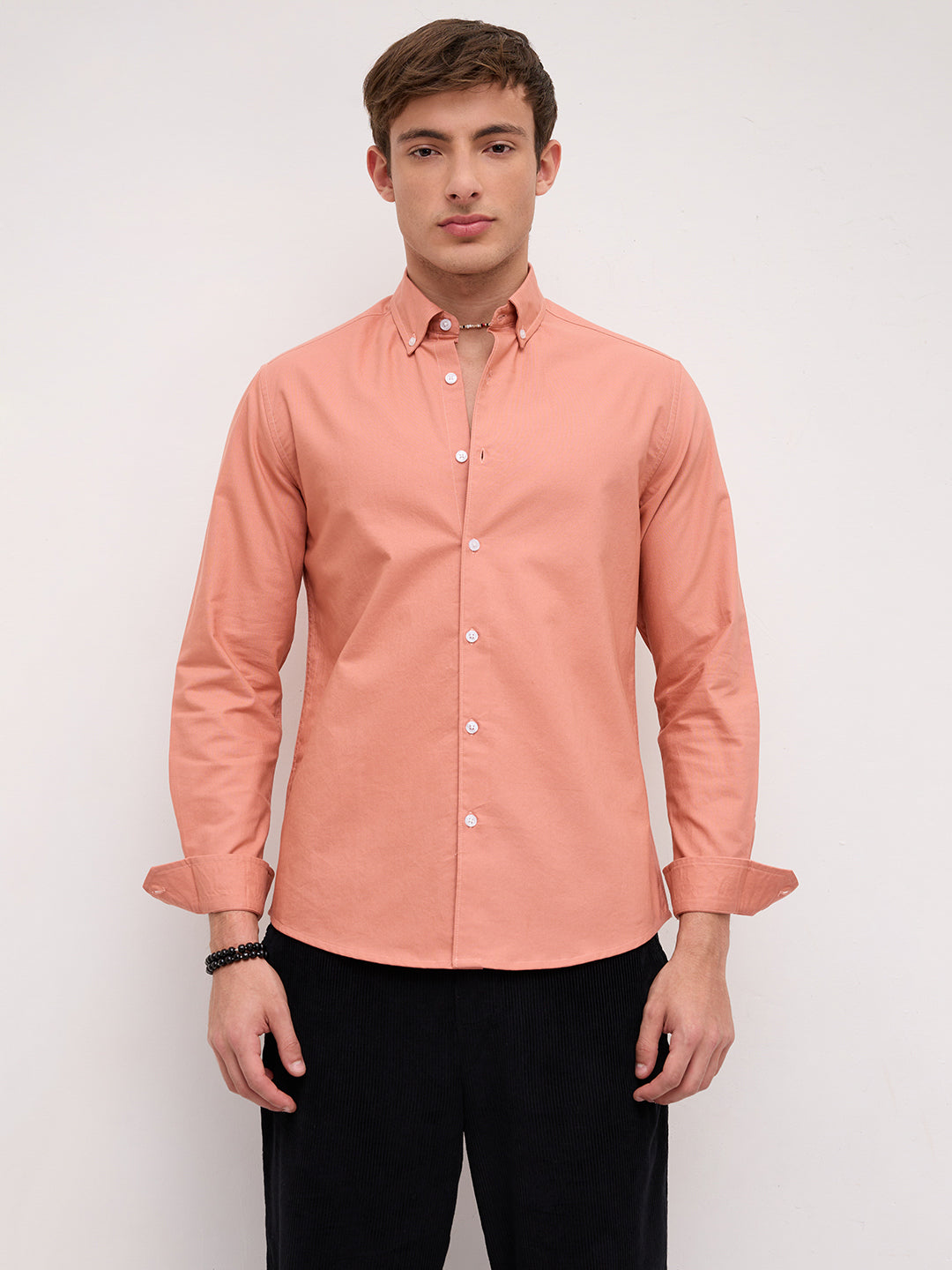 Georgia Peach Button-Down Collar Business Shirt