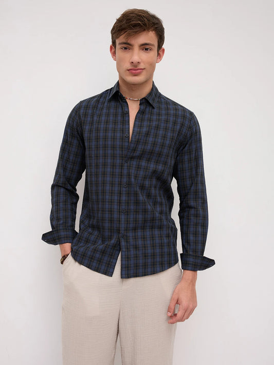 Twilight Navy Multi Checks Everyday Shirt