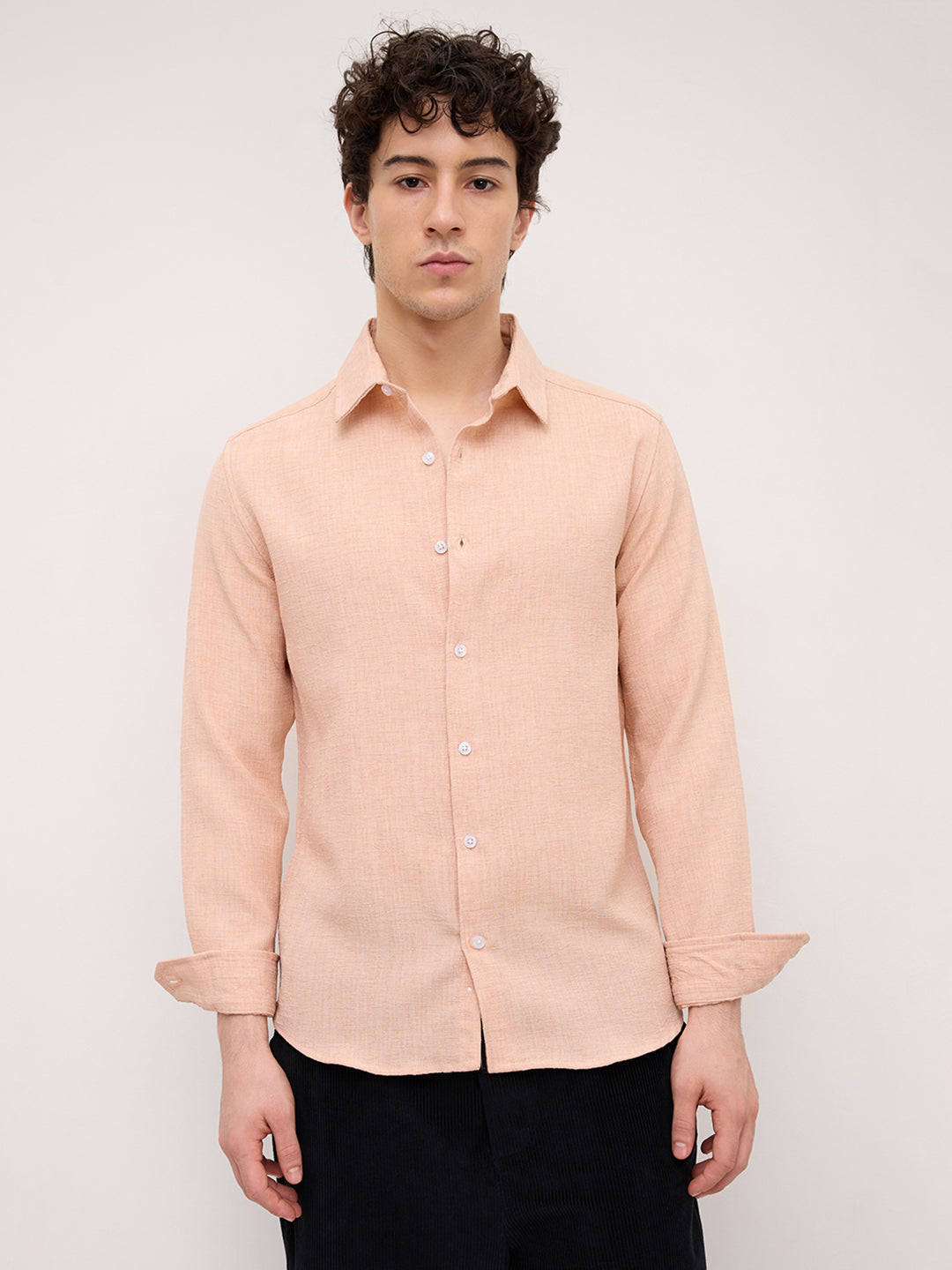 Classic Solid Peach Everyday Shirt