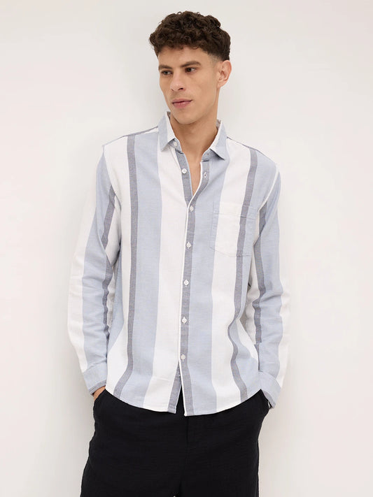 Classic Dual Tone Broad Stripes Shirt