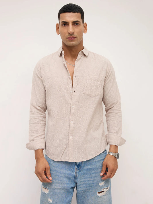 Soft Dune Premium Summer Essential Seersucker Shirt