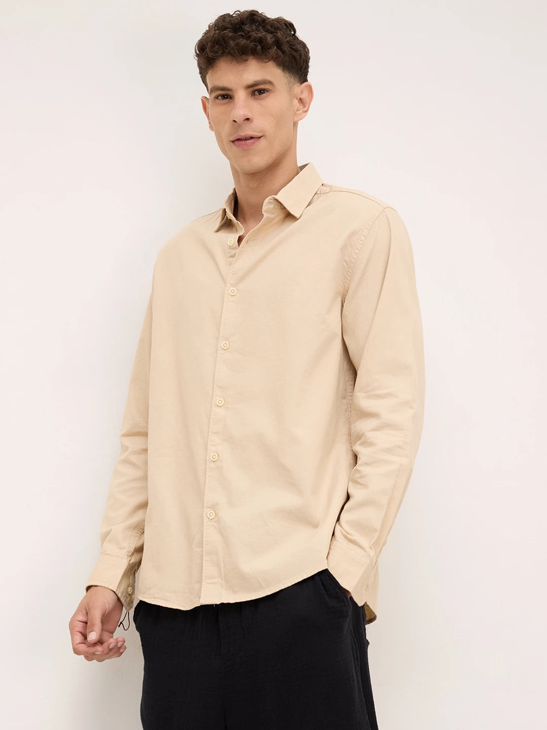Classic Sand Beige Everyday Shirt
