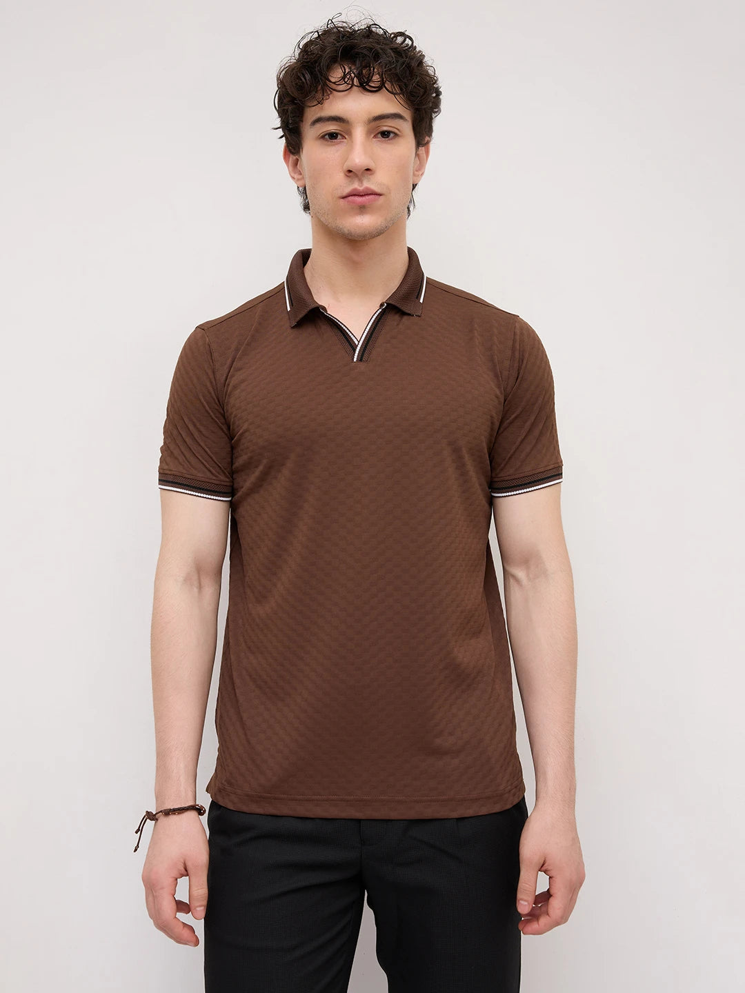 Mocha Brown Knitted T-Shirt