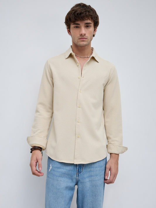 Cream Elite Artisan Linear Shirt
