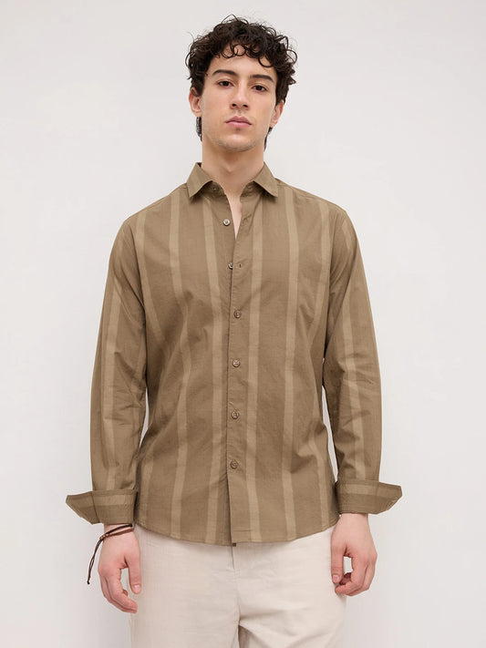 Olive Framework Textured Shirt
