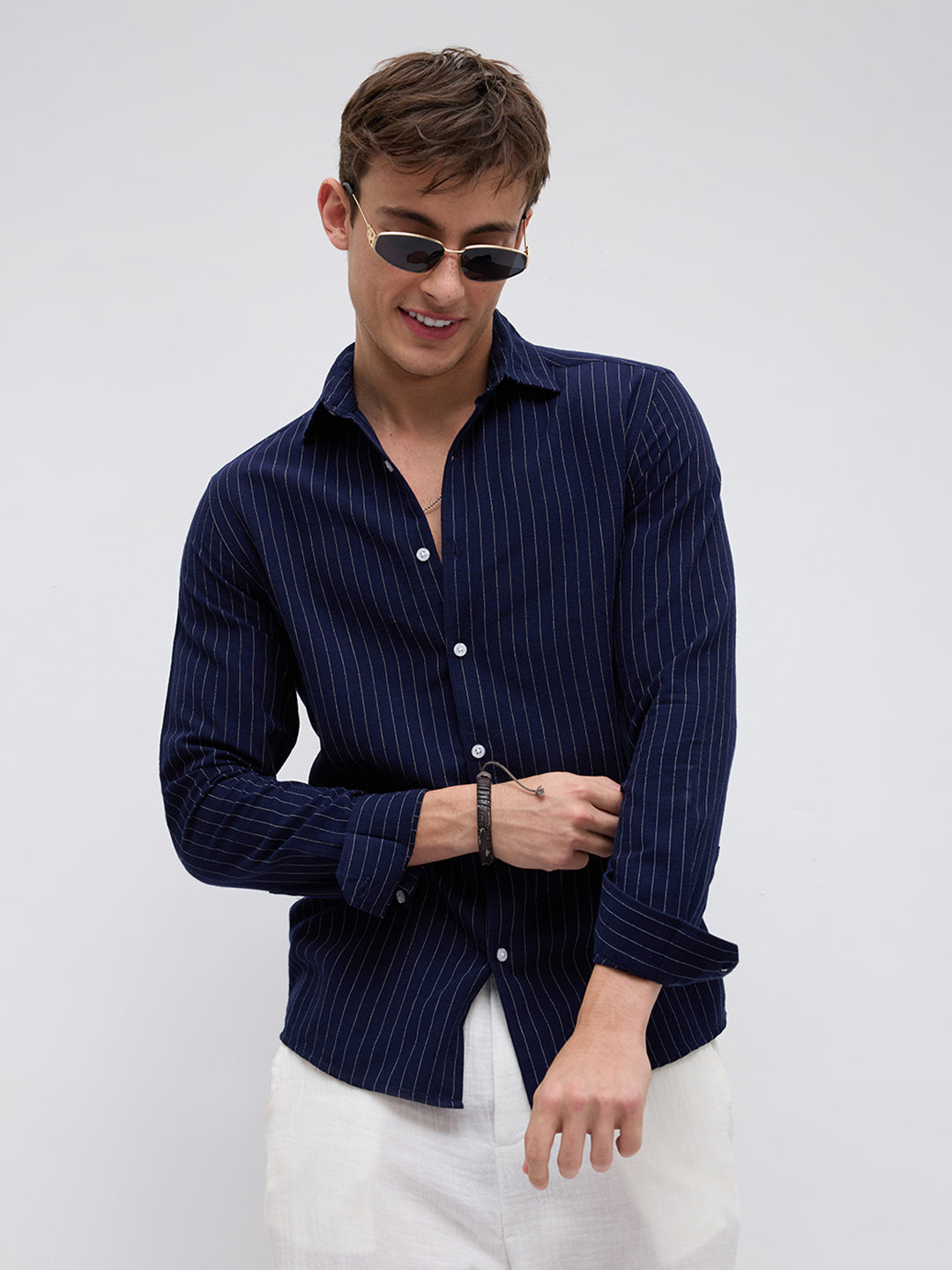 Deep Navy Pinstripe Everyday Shirt
