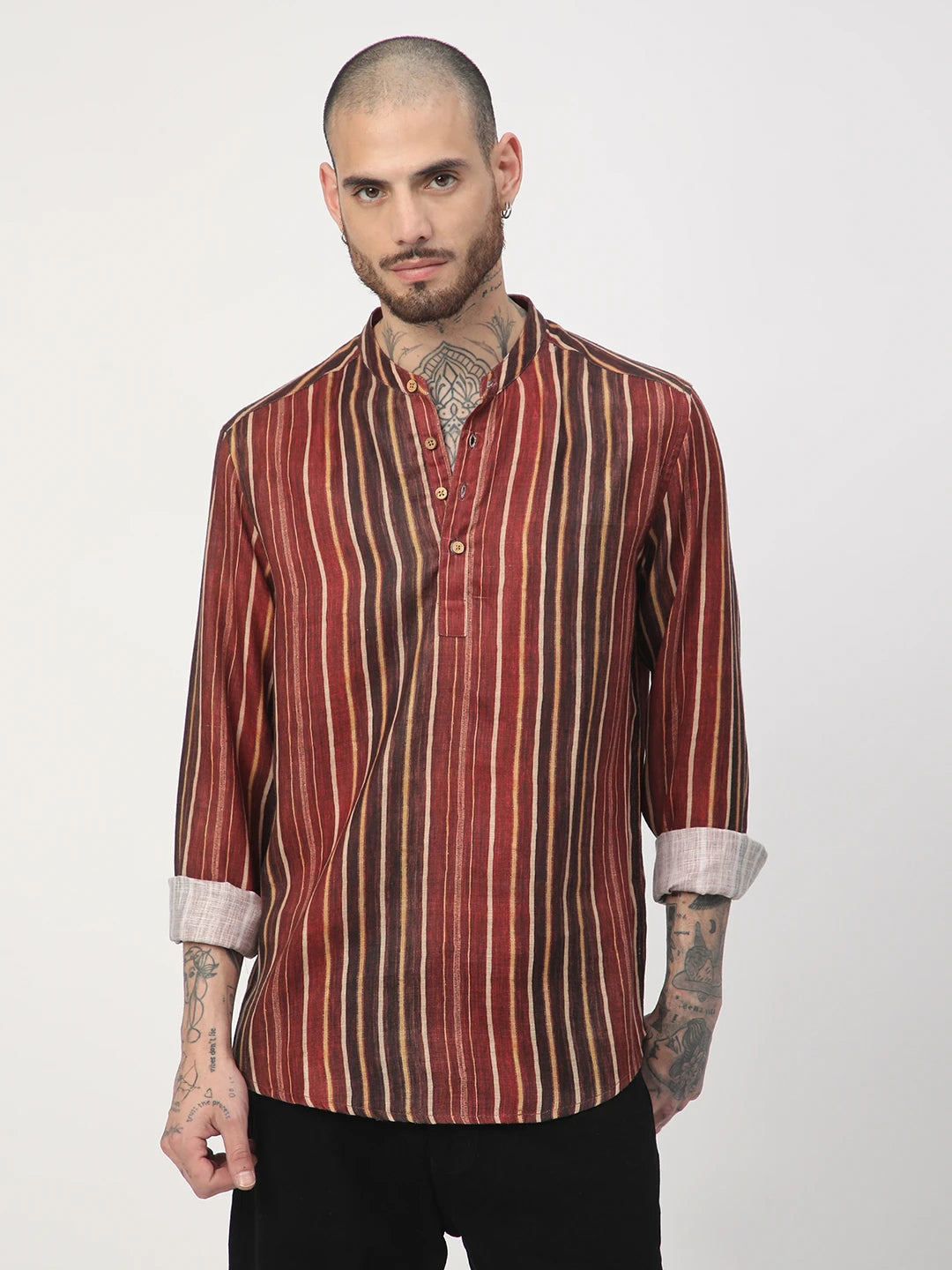 Spiffy Multicolor Vertical Stripe Kurta