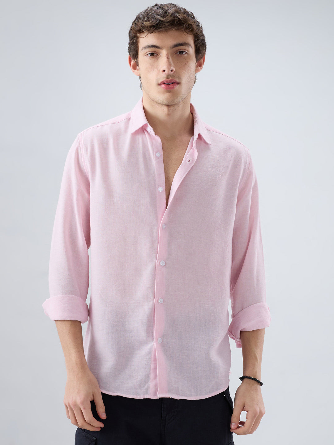 Baby Pink Solid Shirt