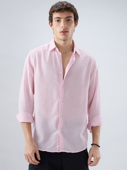 Baby Pink Solid Shirt