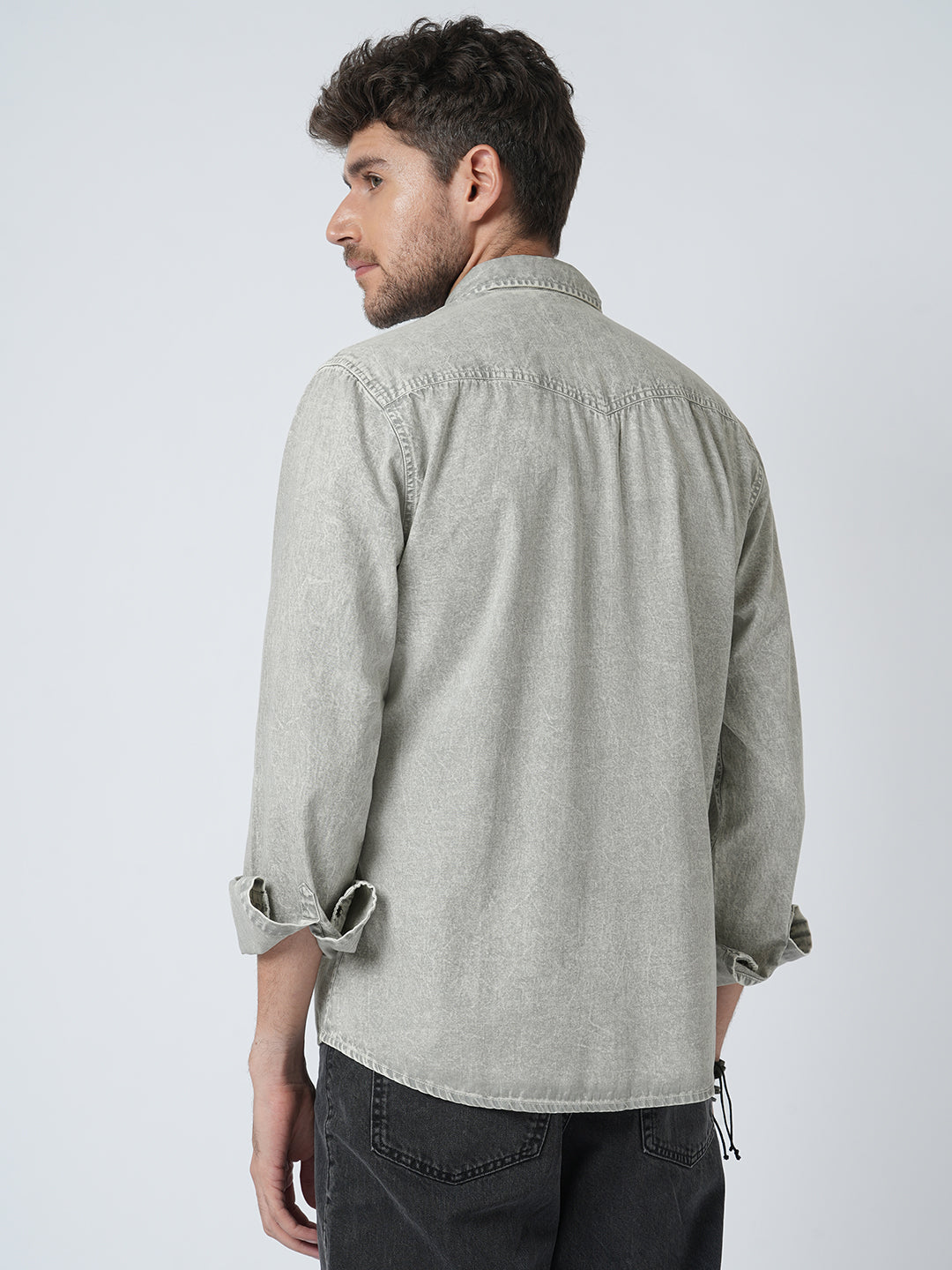 Greystone Acid Wash Double Pocket Shirt