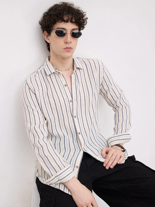 Artisan Ivory Multi Striped Shirt