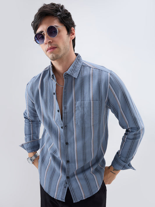 Power Grey Harmony Striped Shirt