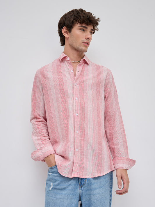Rose Red Refined Multi Striped Shirt