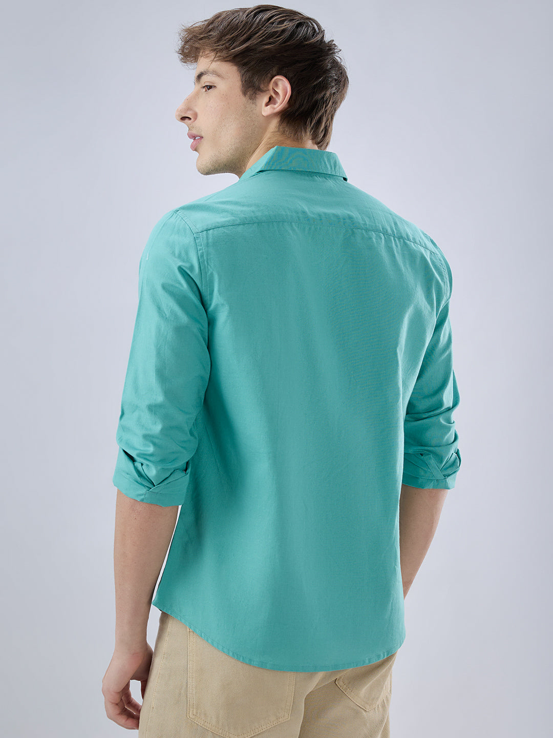 Pine Green Slub Textured Everyday Shirt